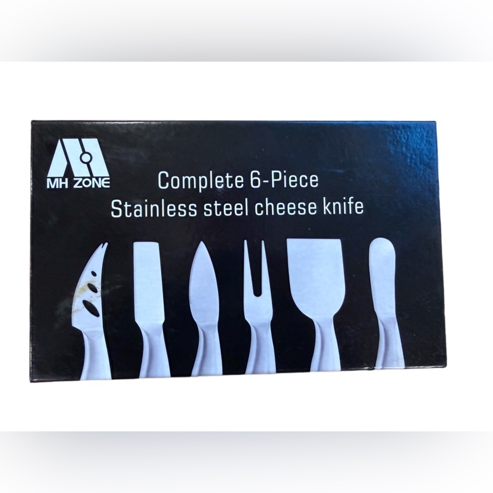 MH ZONE Cheese Knife Set 6 Pieces Stainless Steel Slicer Cutter Knives Gift - Picture 2 of 6